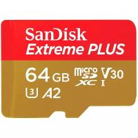 Карта памяти Sandisk Extreme Plus microSDXC 256GB + SD Adapter + Rescue Pro Deluxe 170MB/s A2 C10 V