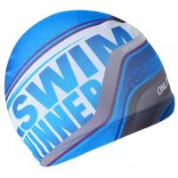 ONLYTOP Шапочка для плавания взрослая Swim Winner, тканевая, обхват 54-60 см