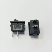 Лот 5 штук Переключатель клавишный KCD1/KCD-10 2pin 6A 250V/10A 125V (19x12,6мм) черный