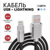 Кабель для айфона, Milliant One, lightning кабель, шнур для зарядки айфона, lightning usb кабель, шнур для айфона ( черный )