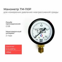 Манометр ТМ-110P.00(0-0.4 MРа)G1/8 класс точности 2,5 диаметр 40 мм