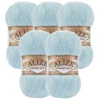 Пряжа Alize Angora Gold, 20 % шерсть, 80 % акрил, 100 г, 550 м, 5 шт., 114 мята 550 м