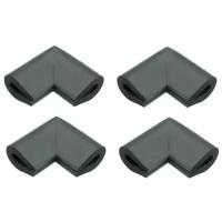 Защитные уголки для мебели 4 шт черные П-профиль