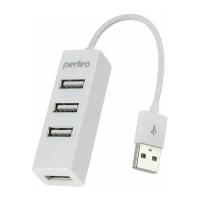 USB-Концентратор Perfeo 4 Port, (PF-HYD-6010H White) белый