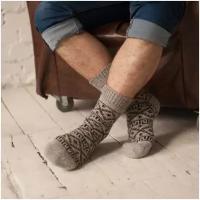 Мужские шерстяные носки (Бабушкины носки) серые