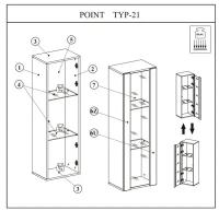 Шкаф навесной Point тип-21