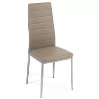 Стул Easy Chair (mod. 24) / 1 шт. в упаковке металл/экокожа, 40x42x95.5, пепельно-коричневый/серый