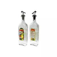 Бутылка с пластиковым дозатором для оливкого масла 500мл стекло 626-415