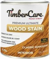 Тонирующее масло для дерева высокой прочности TimberCare Wood Stain, быстросохнущие масла для дерева и мебели, пропитка для дерева для внутренних работ, тонирующая морилка для мебели Классический махагон Classic Mahogany 0,75л