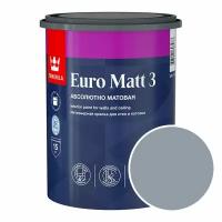 Краска интерьерная Tikkurila Euro Matt 3 RAL 7001 (Серебристо-серый - Silver grey) 0,9 л