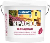 Краска акриловая Proremontt фасадная матовая белый 6.5 кг