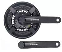 Система Shimano FC-TY301 48-38-28T 175мм, черный, квадрат с защитой