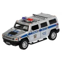 Инерционная металлическая модель - Полиция Hummer H2 12 см серебристая