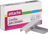 Скобы для степлера N24/6 Attache, никелированные (2-30лист.) 1000 шт вуп