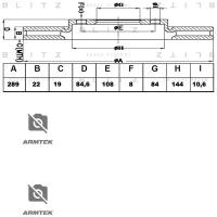 BLITZ BS0160 Диск тормозной