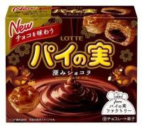 Слоеное печенье с начинкой Lotte Pie No Mie со вкусом тёмного шоколада 69 гр. Корейские сладости
