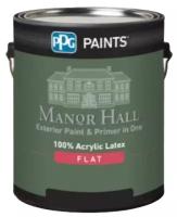 Краска акриловая латексная PPG Manor Hall Exterior Flat влагостойкая моющаяся матовая прозрачный(70-140) 3.78 л