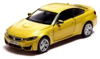 Металлический транспорт Автоград Машина металлическая BMW M4 COUPE, 1:32, инерция, открываются двери, цвет жёлтый
