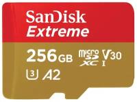 Карта памяти SanDisk Extreme 256GB micro SDXC UHS-I U3 A2 V30 4KUHD