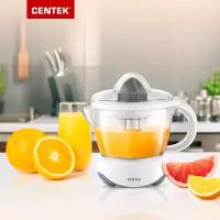 Соковыжималка для цитрусовых CENTEK CT-1232, 1,2 л, 40 Вт, прозрачный корпус, съёмный кувшин,2 насадки