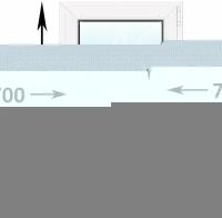 Пластиковое окно Veka WHS одностворчатое 700x1200 (ширина Х высота) (700Х1200)