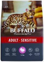 Сухой корм для кошек Mr.BUFFALO Sensitive с индейкой 1.8 кг