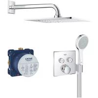 Смеситель с душевой лейкой Grohe Grohtherm SmartControl 34742000, хром хром 1250 мм