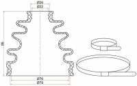 Пыльник Шруса Наружный Toyota Camry Usa/Corolla/Sv50/Allion/Wish 4wd 1zz (2 Хомута. Резина) Sat арт. C-1036