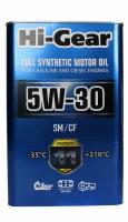 HG0034 Масло моторное синтетическое 4л 5W-30 SM/CF FULL SYNTHETIC MOTOR OIL