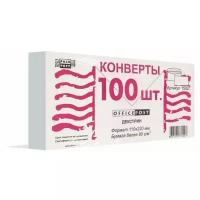 Конверт OfficePost E65 80 г/кв.м белый декстрин с внутренней запечаткой (100 шт в уп) 76338