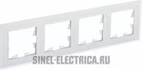 Systeme Electric ATLASDESIGN NATURE 4-постовая рамка, матовое органическое стекло белый (арт. ATN330104)