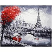 Картина по номерам Molly 40х50 см Парижский пейзаж 17 цветов
