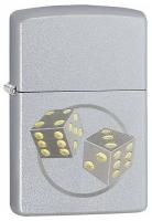 Оригинальная бензиновая зажигалка ZIPPO 29412 Dice с покрытием Satin Chrome™ - Игральные Кости