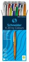 Ручка шариковая автоматическая Schneider K20 Icy Colours (0.5мм, синий цвет чернил) 20шт. (132000)