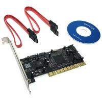 Контроллер Espada, PCI to 4 port SATA, RAID 0, 1, 0+1, FG-SA3114-4IR-01-CT01, чип Silicon Image Si3114