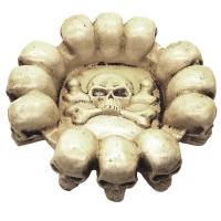 Статуэтка с черепами круглая (гипс)/ Шкатулка для хранения украшений, мелких вещей