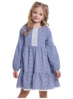 Платье для девочек Mini Maxi, модель 7776, цвет синий/клетка, размер 128