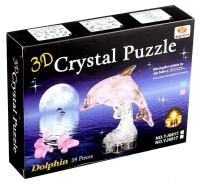 Пазл Crystal Puzzle Дельфин, 121855, 39 дет., 4х18х13.5 см, разноцветный