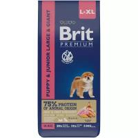 Сухой корм Brit Premium Puppy and Junior Large and Giant для щенков и молодых собак крупных пород 15 кг