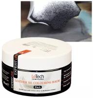 Восстановитель цвета для кожи без покрытия, бальзам, черный, LeTech, Leather Re-Colouring balm Black, 200ml