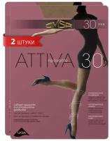 Колготки Omsa Attiva, 30 den, 2 шт., размер 2/S, бежевый