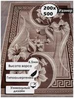 Российский прямоугольный ковер на пол 200 на 500 см в гостиную, зал, спальню, кухню, детскую, прихожую, кабинет, комнату