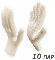 Перчатки нейлоновые с точечным покрытием, размер 10 (L-XL)