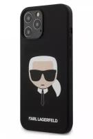 Чехол CG Mobile Karl Lagerfeld Liquid silicone Karl's Head Hard для iPhone 12 Pro Max, цвет Черный (KLHCP12LSLKHBK)