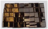 Зеркальная мозаика, Victoria Glass, бронза, размер чипа 30*30мм, 250 шт