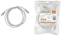 Кабель Red Line патч-корд RG45(LAN), кат.5e, UTP, 4PR, 24AWG, PVC, 2м, RJ-45, Серый УТ000023994