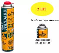 2шт. Баллон TOURIST GAS STANDARD TBR-300 бесцветный