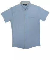 Школьная рубашка NJN, размер 140, голубой