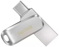 Флеш-накопитель USB 3.1 128GB SanDisk Ultra Dual Drive Luxe USB Type-C, серебро