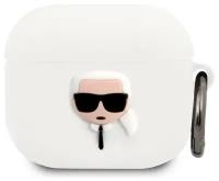 Чехол с карабином CG Mobile Karl Lagerfeld Silicone case with ring Karl для AirPods 3